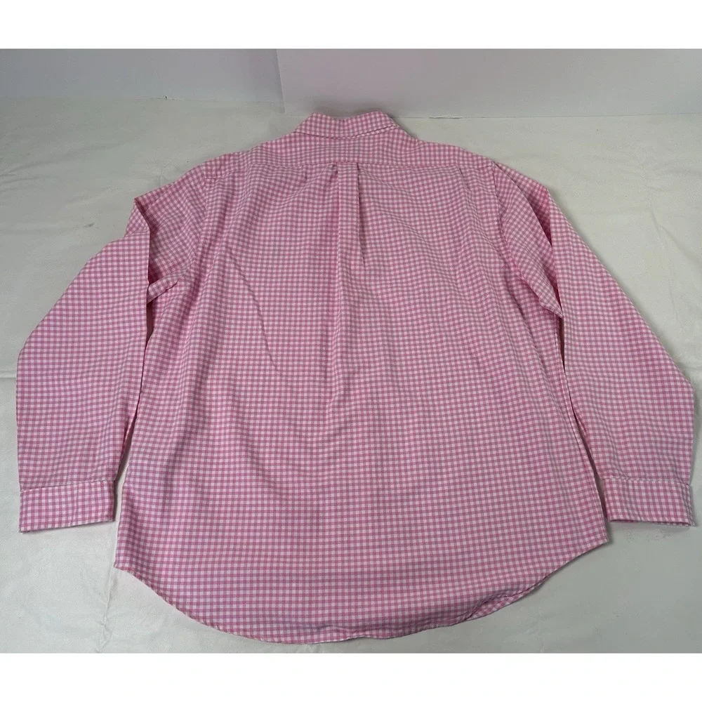 Polo Ralph Lauren Oxford Shirt Men's 2XL Pink Gingham Check Classic Fit XXL